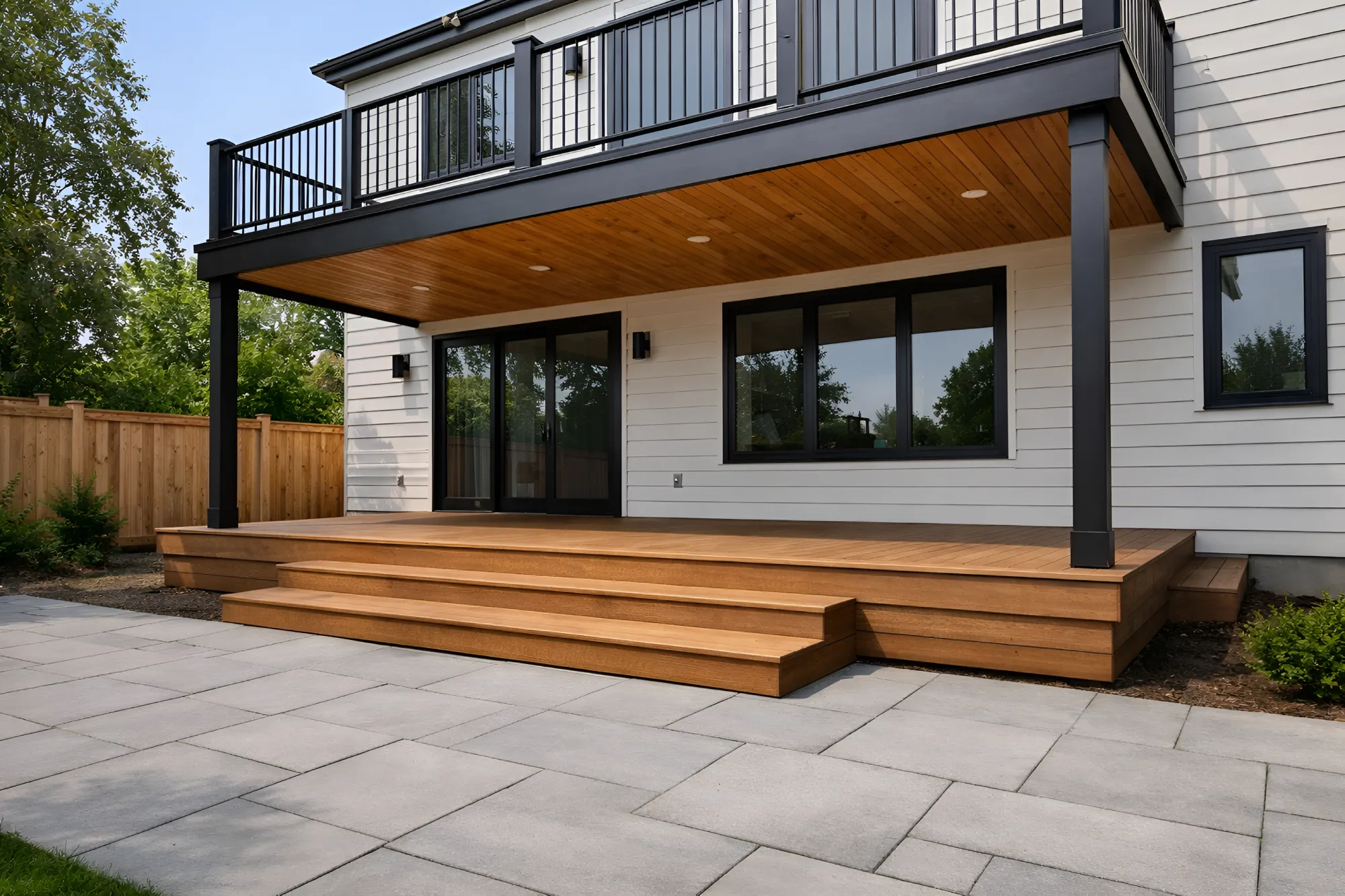 Stunning Farmhouse-Style Deck with Wrap-Around Porch