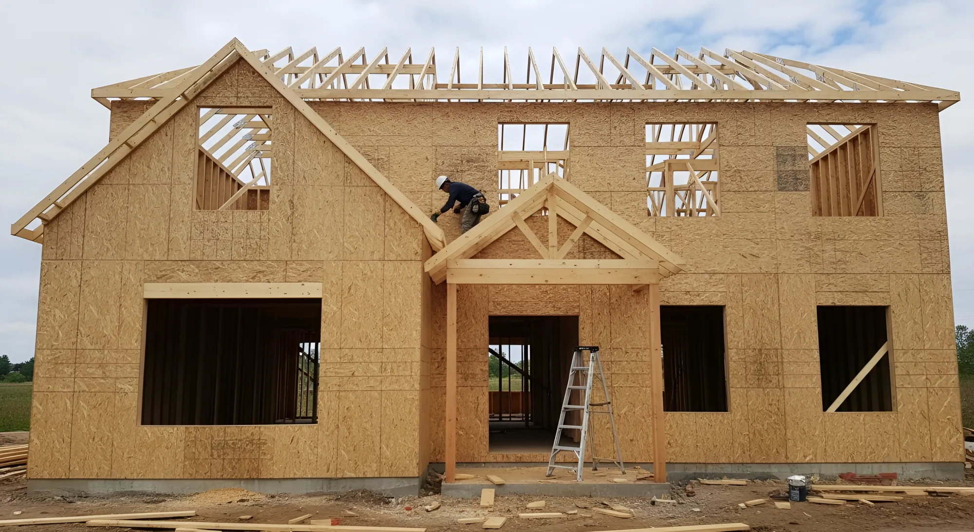 Residential Framing Project - Front View