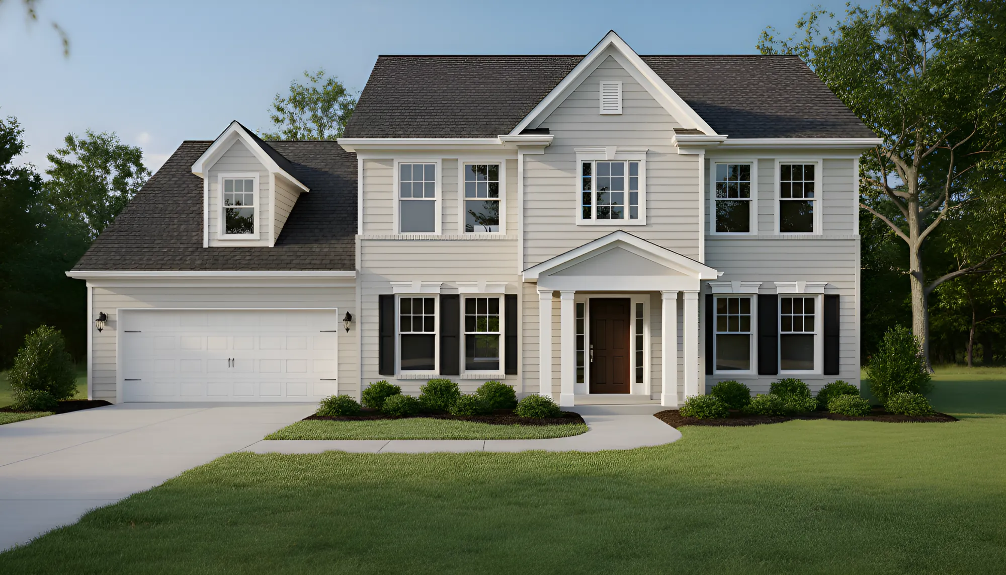 Dark Gray Modern Siding with Wood Texture